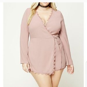Soft pink nude Romper